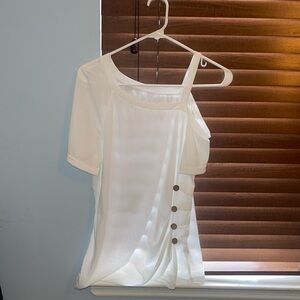 Brand new without tags, never worn, white off the shoulder top